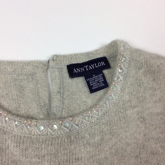 Ann Taylor Cardigan Set Angora Lambswool VTG Blue Label Preppy Old Money S - Picture 4 of 13